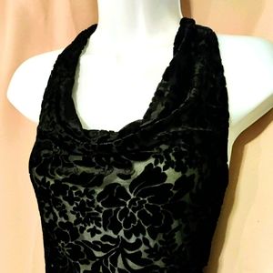 Velvet & Sheer Halter